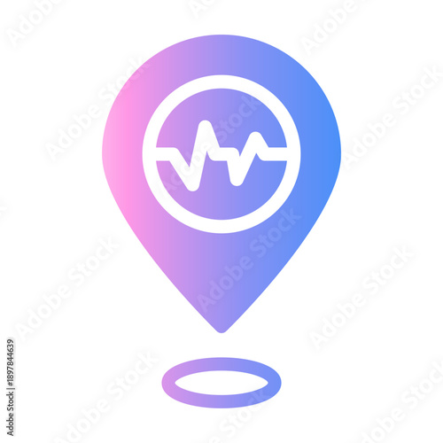 seismic map Gradient icon