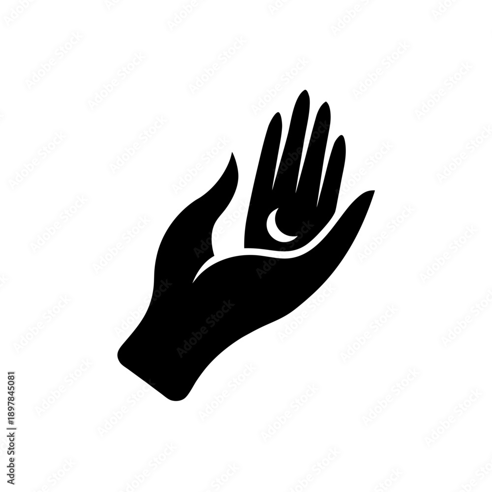 Obraz premium Black charity hand silhouette donating help support isolated on white background vector