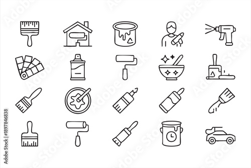 Renovation And Painting Symbols For Interior Design