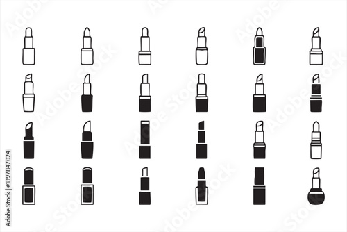 Beauty Makeup Line Icons For Ecommerce And Branding