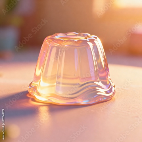 Gelatin Drop A wobbly illustration of a gelatin drop highlightin