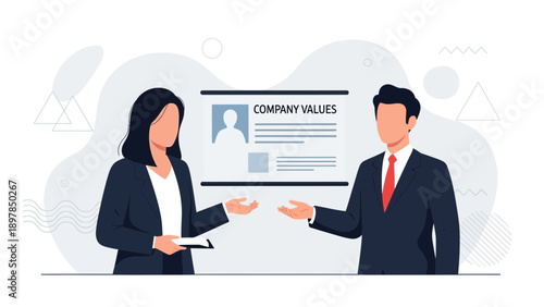 Business Meeting: Company Values Presentation