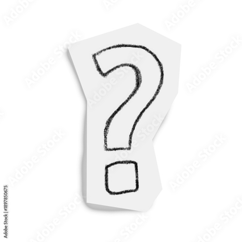 Questions mark scrapbook cutout