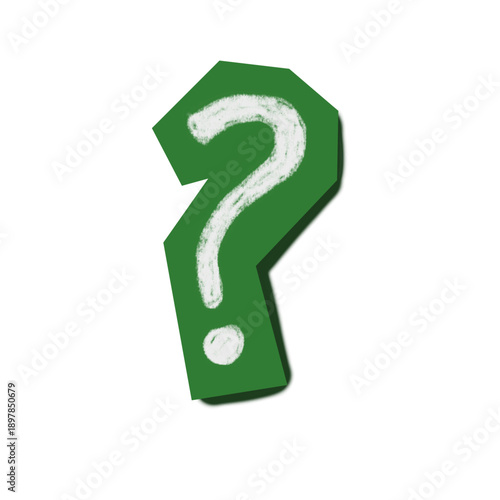 Questions mark scrapbook cutout