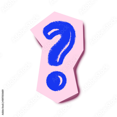 Questions mark scrapbook cutout