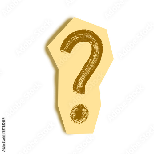 Questions mark scrapbook cutout