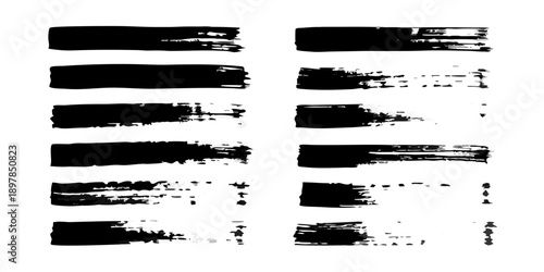 Abstract expressionism dark textured brushstrokes on a black background