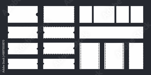 Arrangement of blank film strips against a dark background