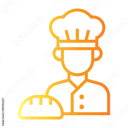 bakery Line Gradient Icon
