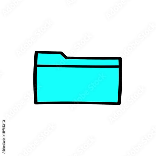 Animated Folder Icon Floating Loop for App Interface and Software UI