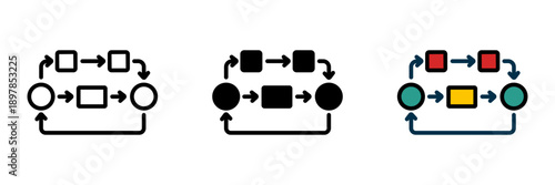 Process Flow is a visual representation showing step-by-step operations within a system or business process.