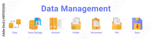 Data Management Icon Banner