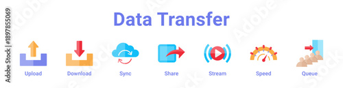 Data Transfer Icon Banner