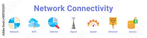 Network Connectivity Icon Banner