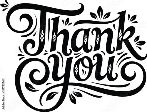 Elegant calligraphy thank you message