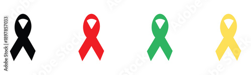 Awareness ribbon icon vector. causes and solidarity symbol. vector illustration.