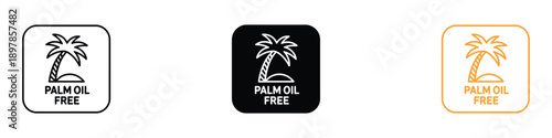 Palm oil free icon vector. conscious consumer choices and sustainable living symbol. vector illustration.