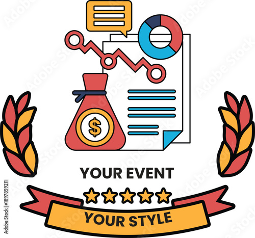 A graphic of a bag with a dollar sign on it