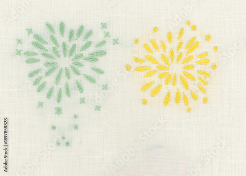 花火の刺繍セット
