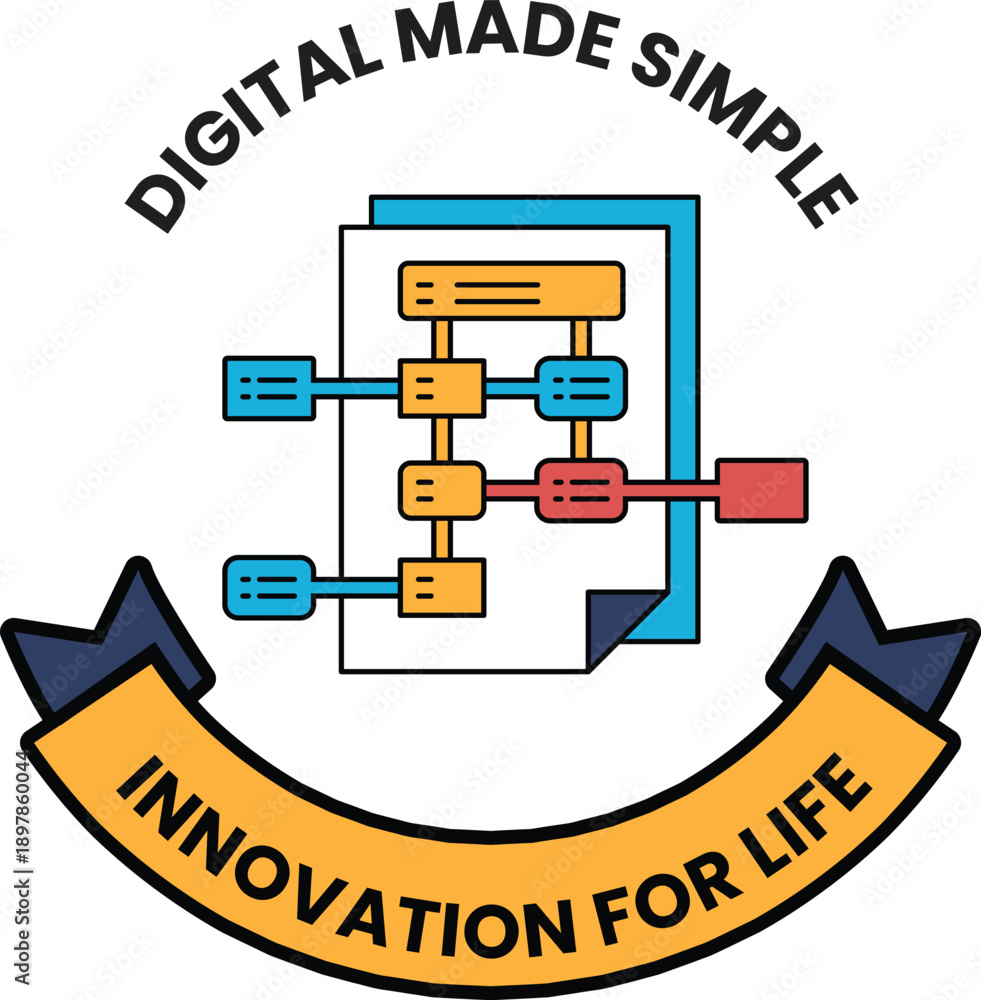 Fototapeta premium Digital made simple is the concept of this logo