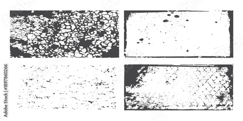 Grunge frame border texture on isolate background. Old grunge frame with dust texture.  Texture black frame old grunge square frame.