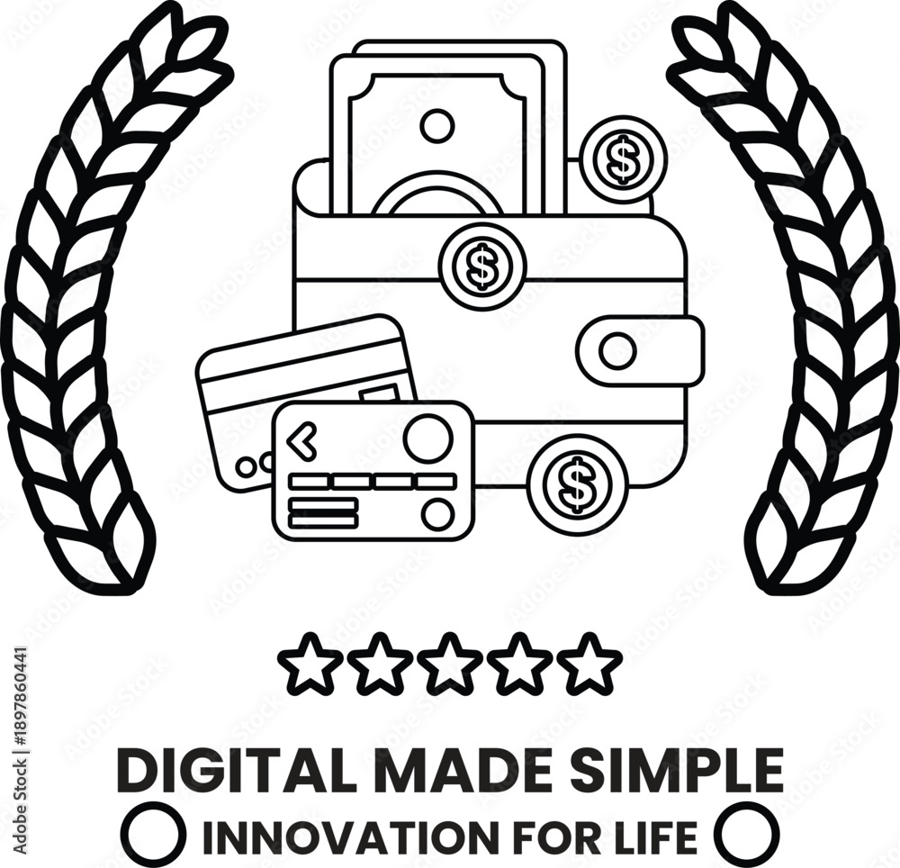 Fototapeta premium A wallet with a bunch of coins and a credit card