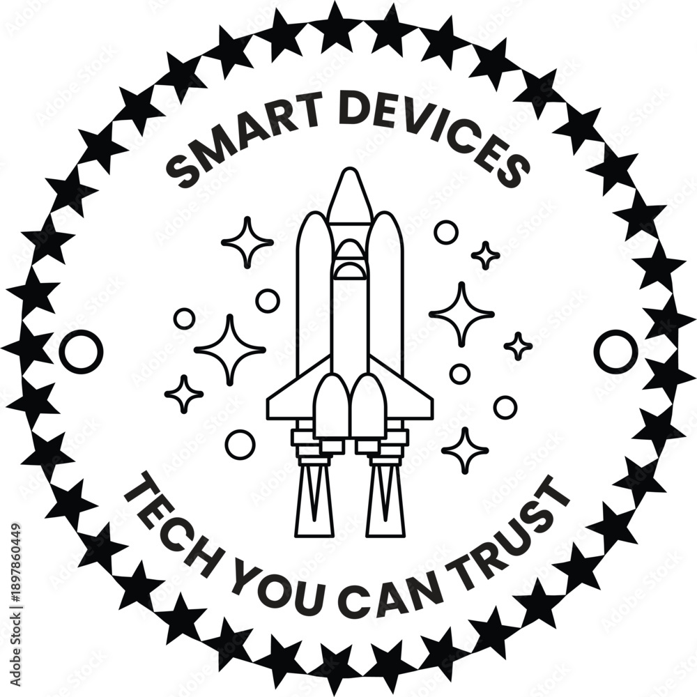 Fototapeta premium A black and white image of a rocket with the words 