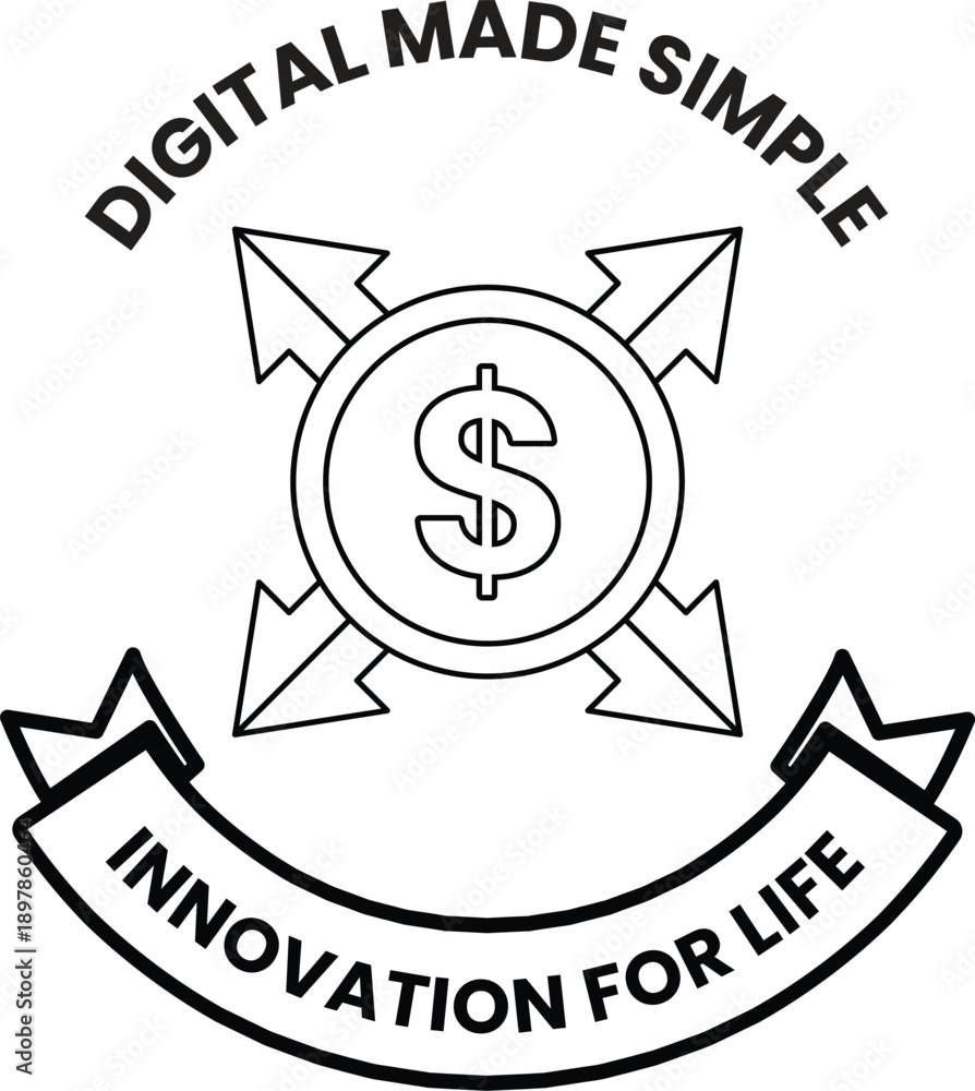 Fototapeta premium A logo for digital made simple innovation for life