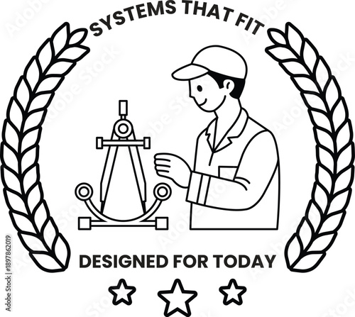 A man is holding a compass and a ruler