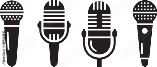 Four Different Microphone microphones audio recording music