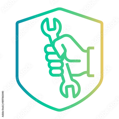 guarantee Line Gradient Icon