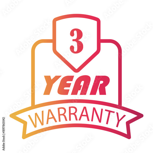 guarantee Line Gradient Icon