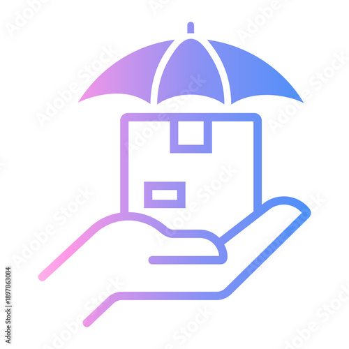 guarantee Line Gradient Icon