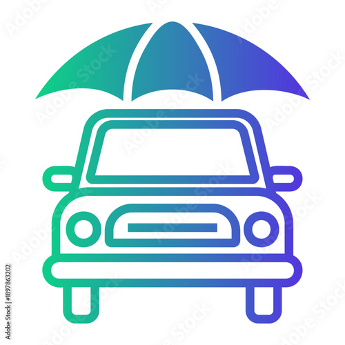 guarantee Line Gradient Icon