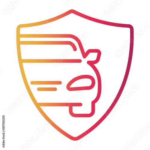 guarantee Line Gradient Icon