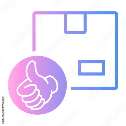 guarantee Line Gradient Icon