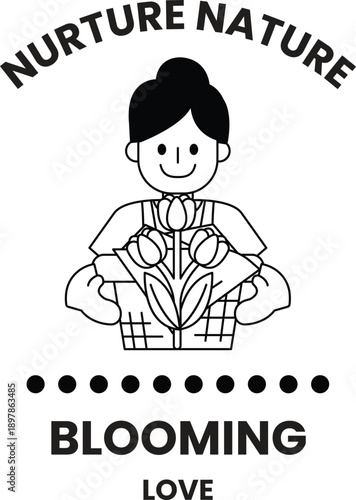 A woman holding flowers and smiling