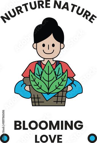 Concept of love and care for nature