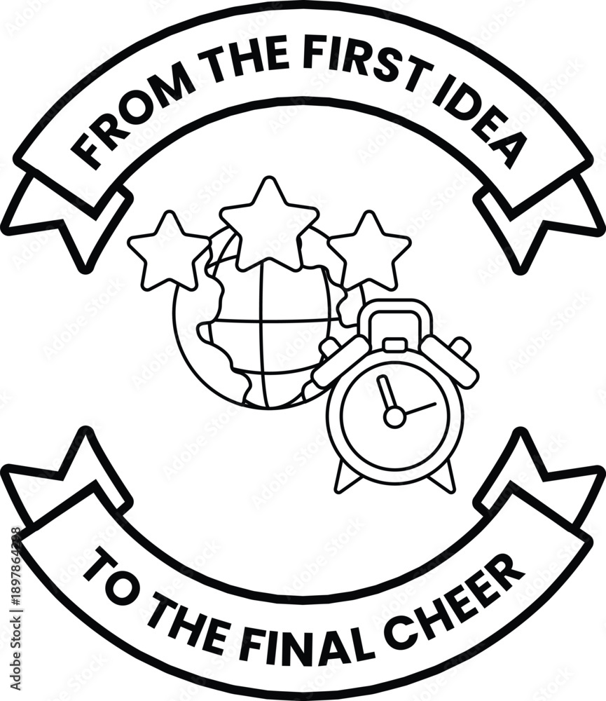 Naklejka premium A black and white image of a clock