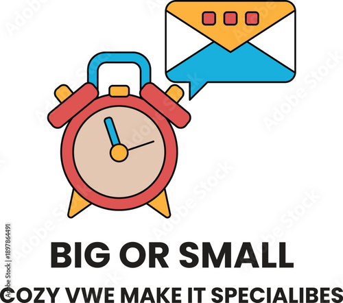 A clock with a red face and blue hands is shown with a letter B and a letter S