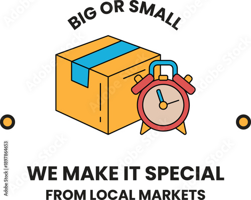 A box with a clock on it that says Big or Small