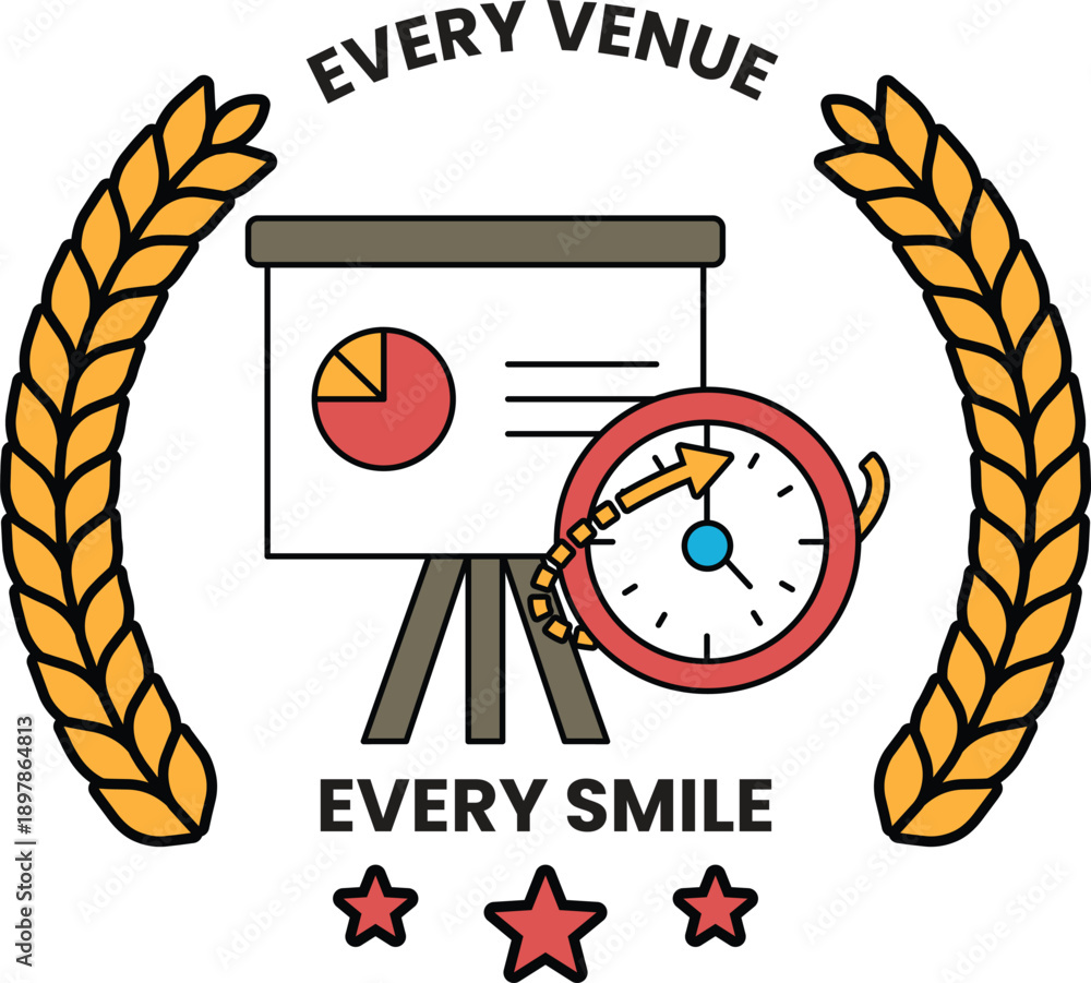 Naklejka premium A logo for Every Venue Every Smile