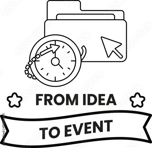 A white and black image of a clock with a mouse cursor on it