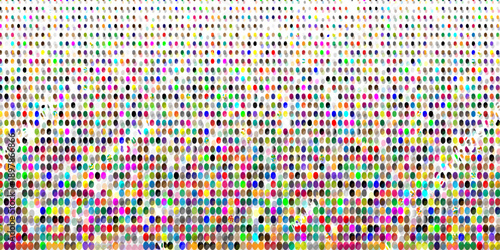 Set of halftone dots gradient pattern texture isolated on white background. Straight dotted spots using halftone circle dot raster texture. Vector blot half tone