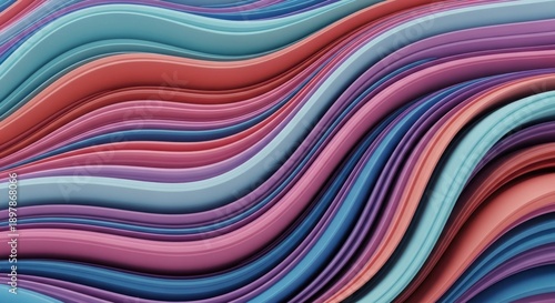 Swirling lines of pastel hues create a vibrant, flowing, abstract pattern