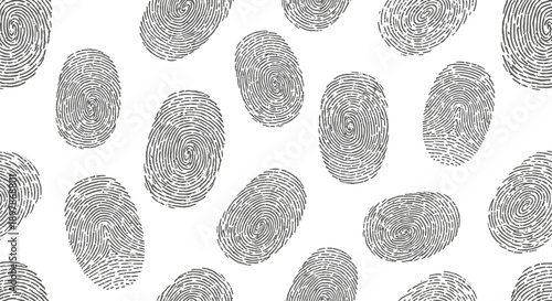 Fingerprint Illustrations for Forensic Science, Crime Investigation, Digital Art, Abstract Design, High Contrast