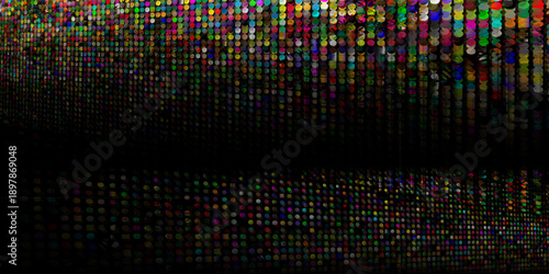 Abstract blurred circle lights panel background. Holiday decorations. Pattern for design.