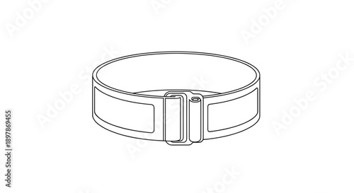 Minimalistic illustration of a furniture strap with a sleek design, isolated on a clean white background, showcasing its simplicity and functionality
