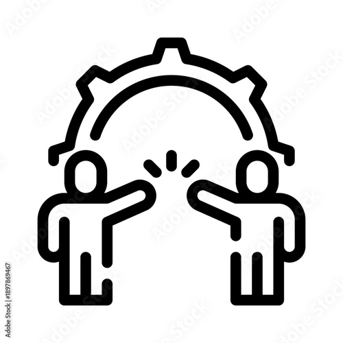 collaboration line icon