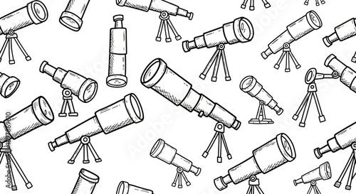 Telescopes in Action, Scientific Hobby, Astronomy Environment, Close-up View